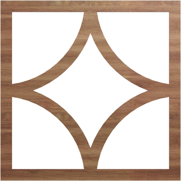 Ekena Millwork Statesman Wood Fretwork Pierced Ceiling Medallion, Walnut, 28"OD x 17 7/8"ID x 3/8"T CMWP28X28X0375STWA - main